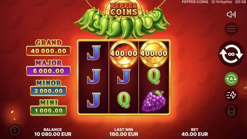 Pepper Coins – boonusmündid Hold and Win voorus
