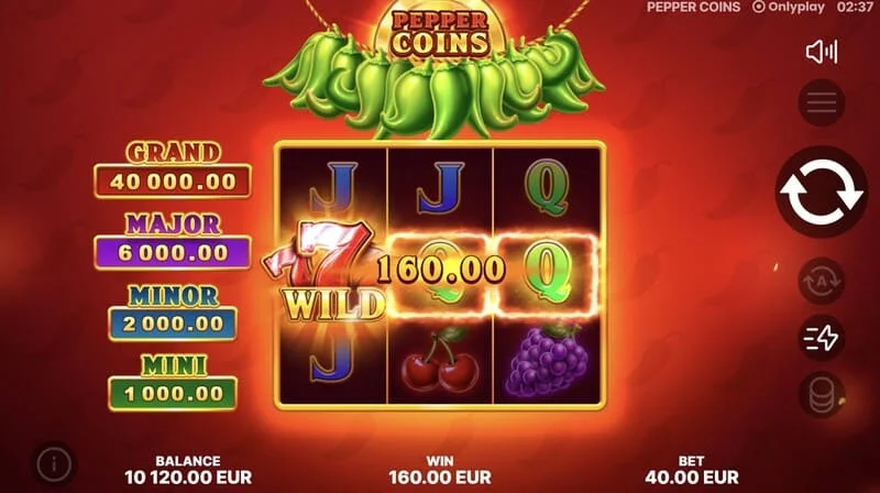Pepper Coins – Wild ja võidukombinatsioon